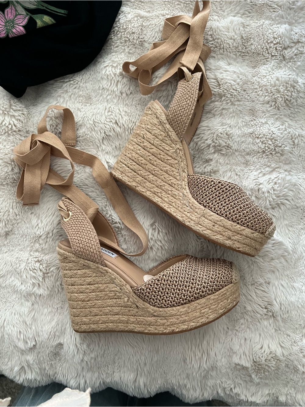 Steve Madden Locket Espadrille Wedge Sandals - Picture 3 of 9
